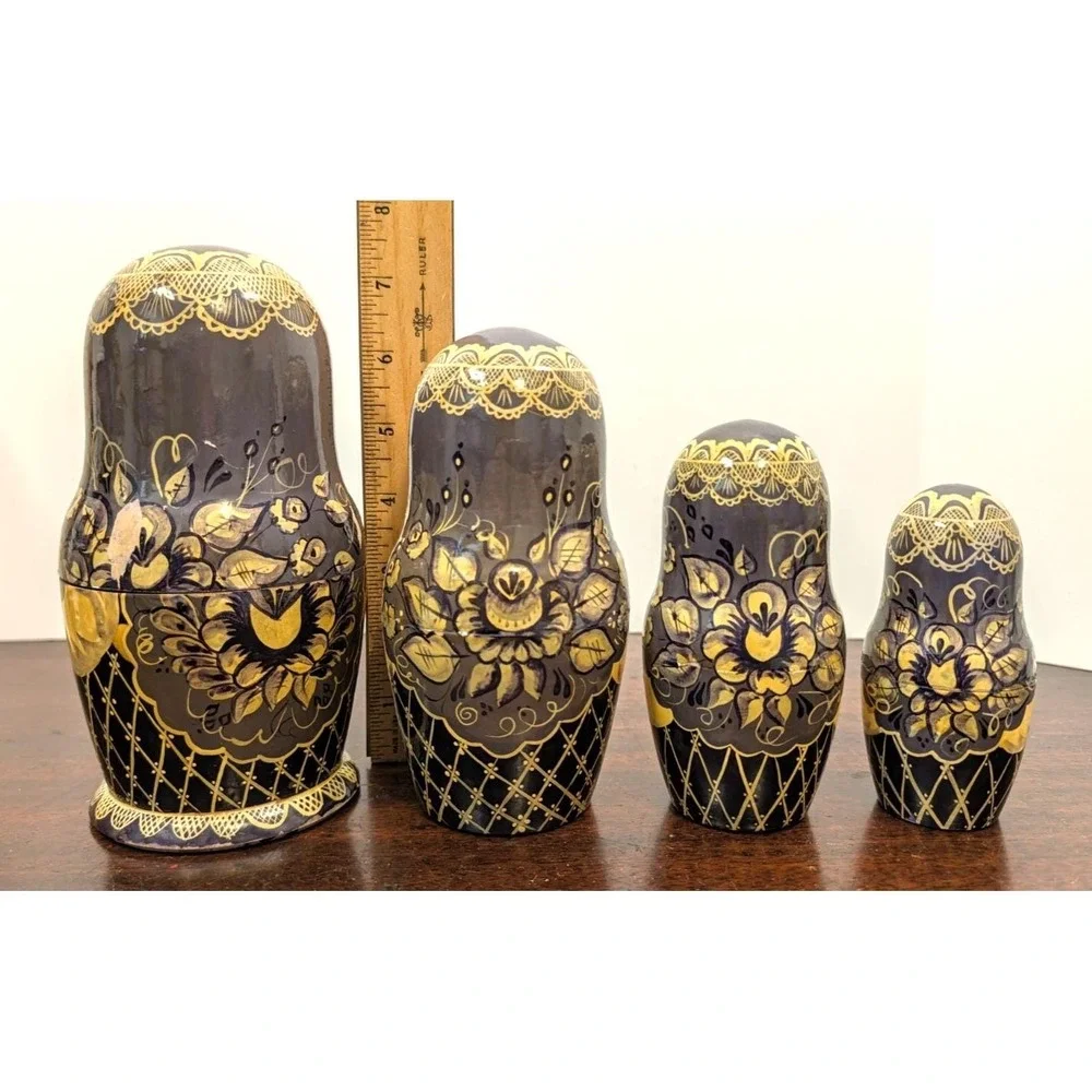 1993 Russian Sergiev Posad Matryoshka Nesting Dolls Set of 10 Signed 8